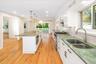 Kitchen with views to backyard