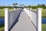 Across the footbridge you'll find the lighted tennis and pickleball courts . . .