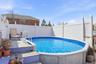 deck off Kitchen with above ground pool
