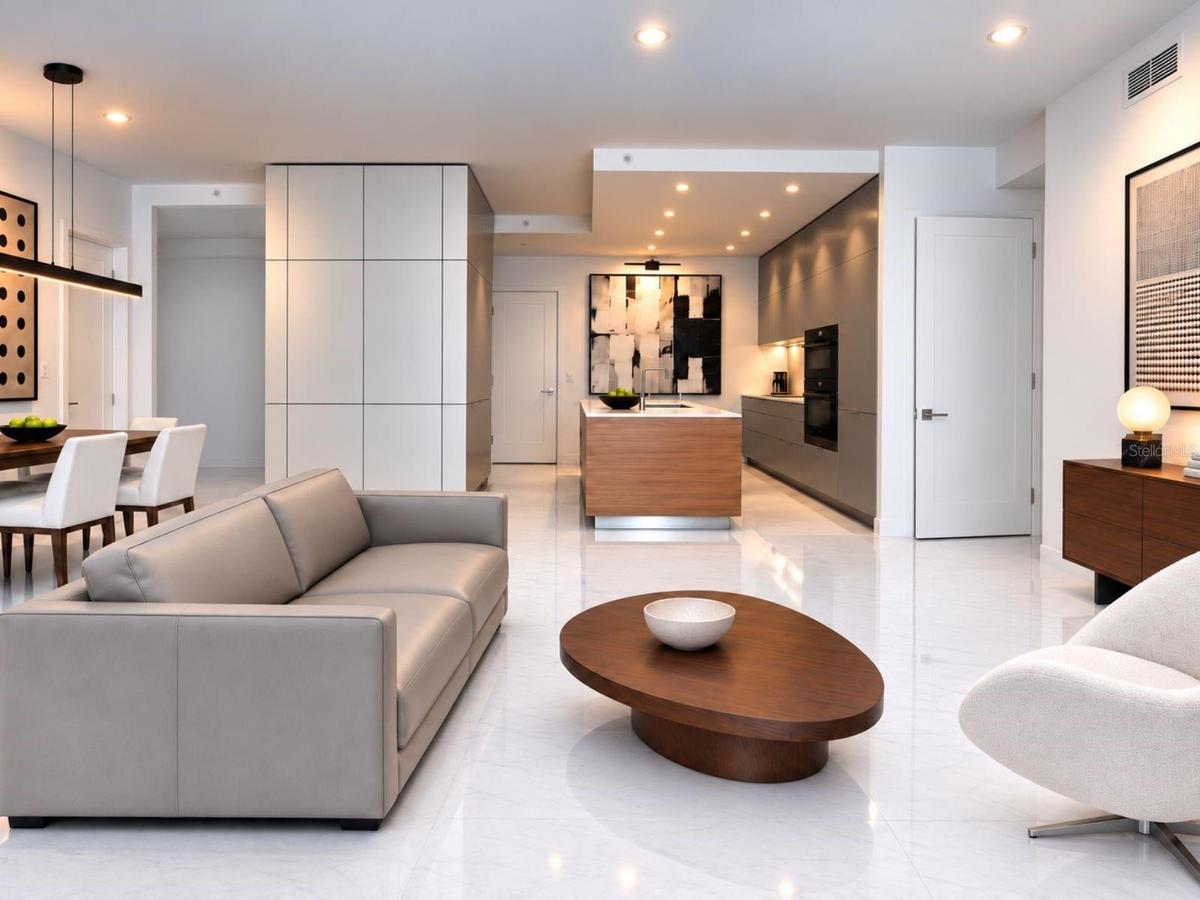 Staged main living area
