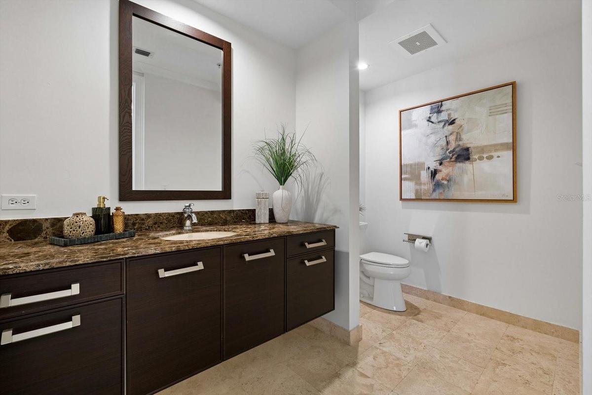 Half bathroom by the front entry