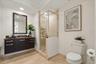 Guest ensuite bathroom with shower stall