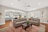 Kitchen overlooks Family Room
