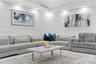 Interior space featuring recessed lighting and a tray ceiling