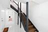 Wood staircase.