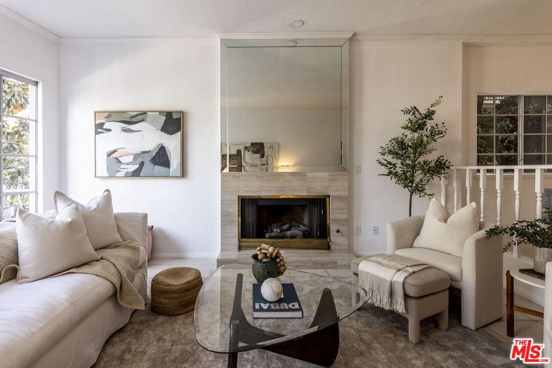 Cozy fireplace