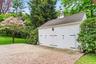 Salt-box style two car garage