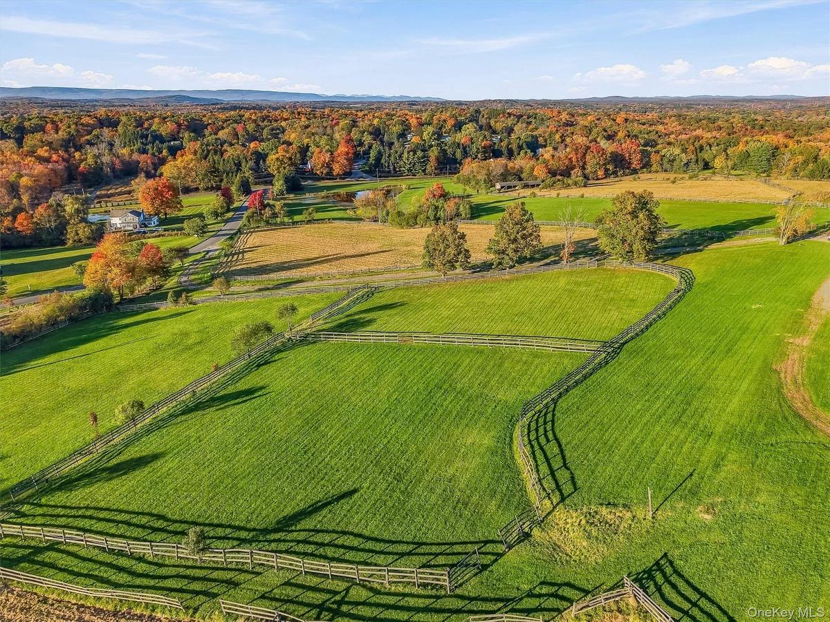 Aerial View of Farm Fields & Paddocks