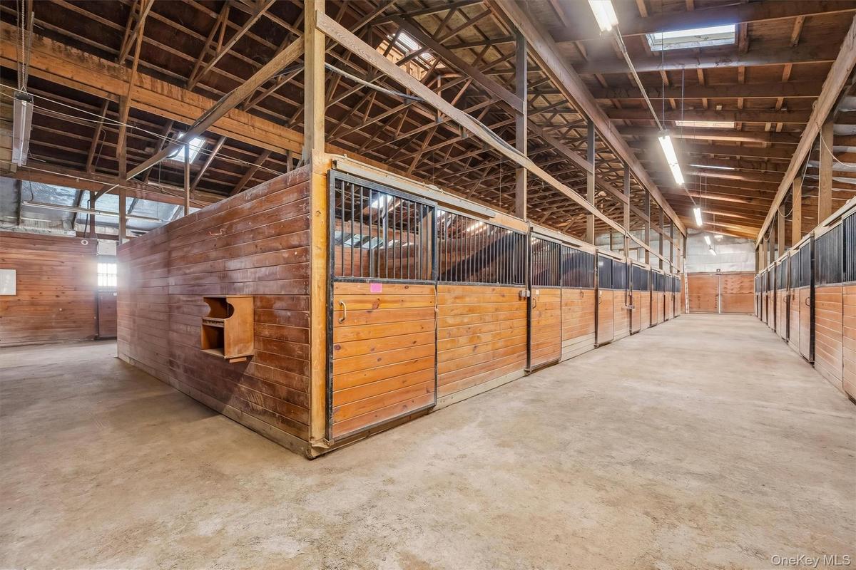 View of Stalls in Main Barn