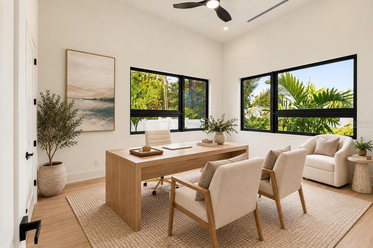 Virtually Staged Office or can be a bedroom