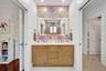 Brand NEW bathroom, with custom cabinets, dual sinks, Bluetooth LED mirror
