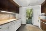 Kitchen in Teahouse Guest House with patio out the back door