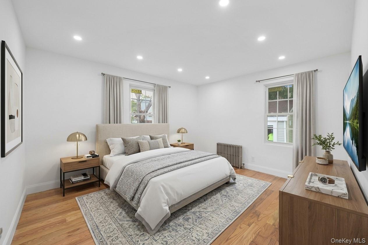Virtually staged bedroom
