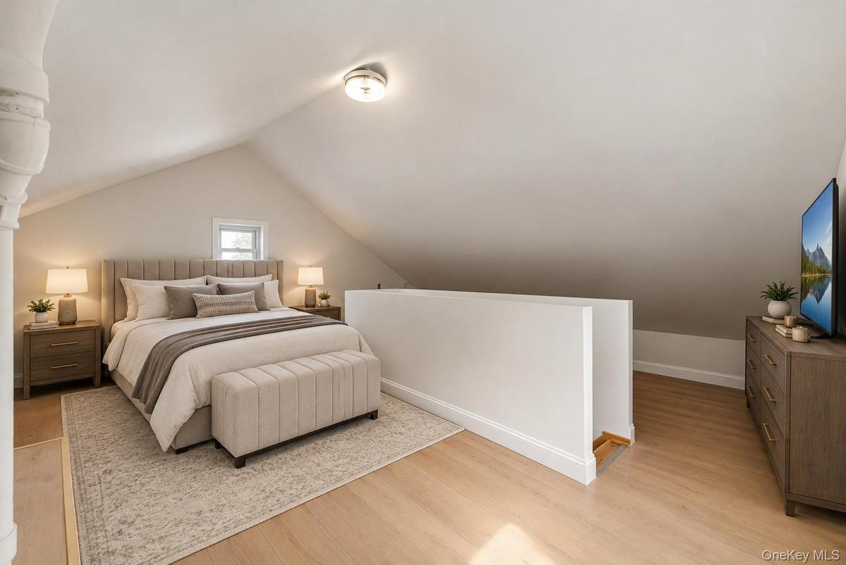 Virtually staged bedroom