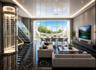 Open living room of Gaudi Villas Fort Lauderdale Sunrise intracoastal.