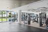 The state of the art fitness center overlooks the Atlantic Ocean.