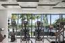 The state of the art fitness center overlooks the Atlantic Ocean.