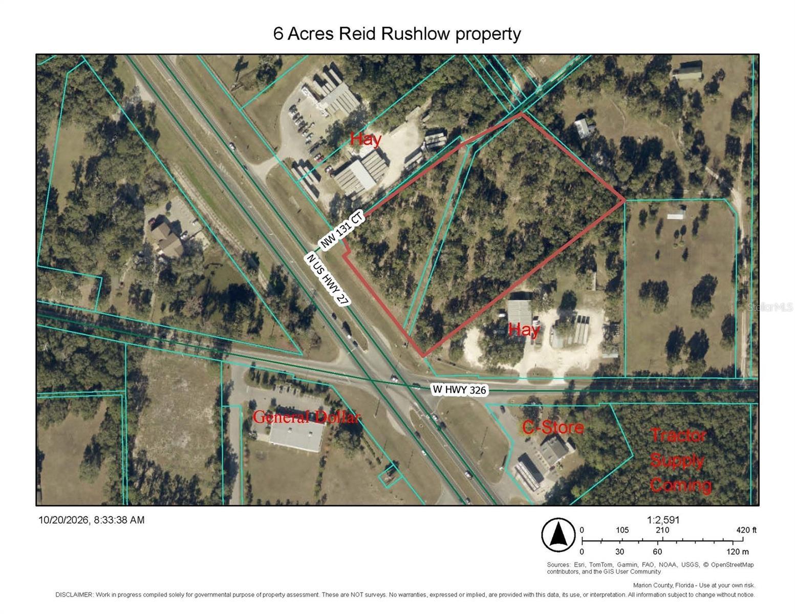 Aerial of all 3 parcels