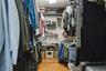 Primary Walk in closet with built ins for organization