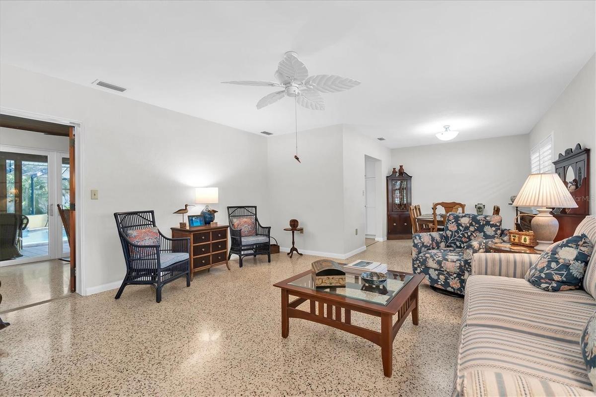 Original terrazzo floors in original part of the home are in excellent condition.