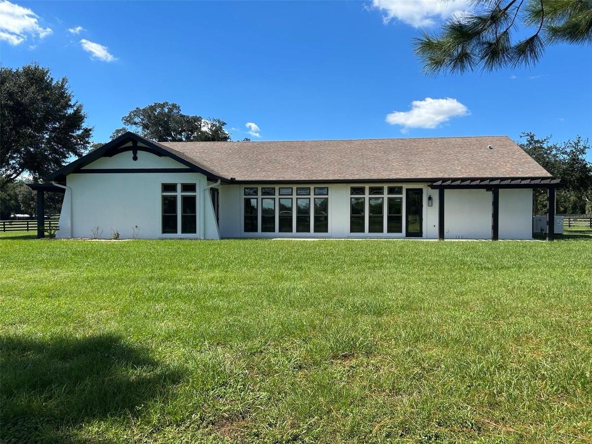 Back view of the house