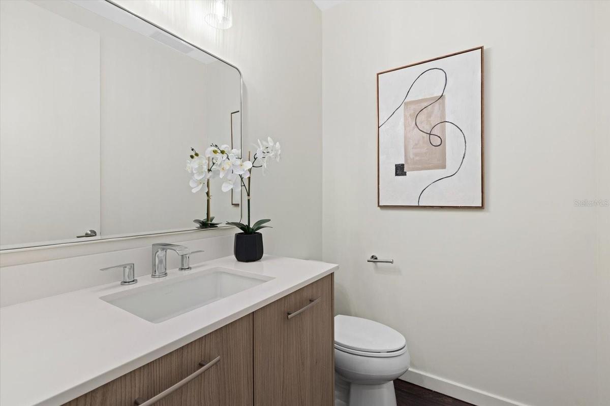 Powder room on main level