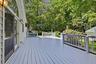 Cedar deck just painted. Exterior lighting.