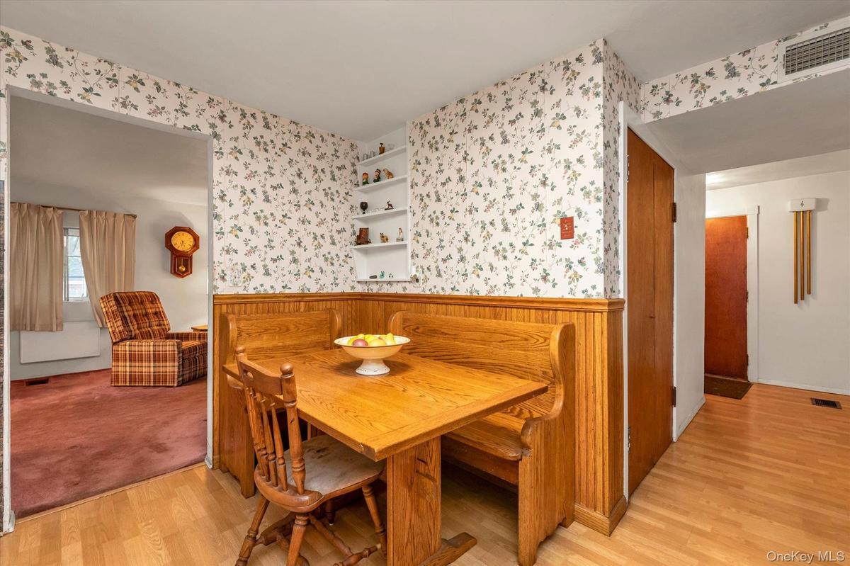 Kitchen with custom banquette