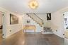 Generous in size, Belgian bluestone floor with a rich patina and tumbled edges.
