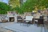 Backyard-Stone Fireplace/Patio