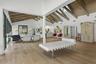 Open concept with amazing beamed vaulted ceiling