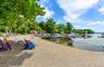 Lakefront with dock and beach, great for swimming, fishing and boating