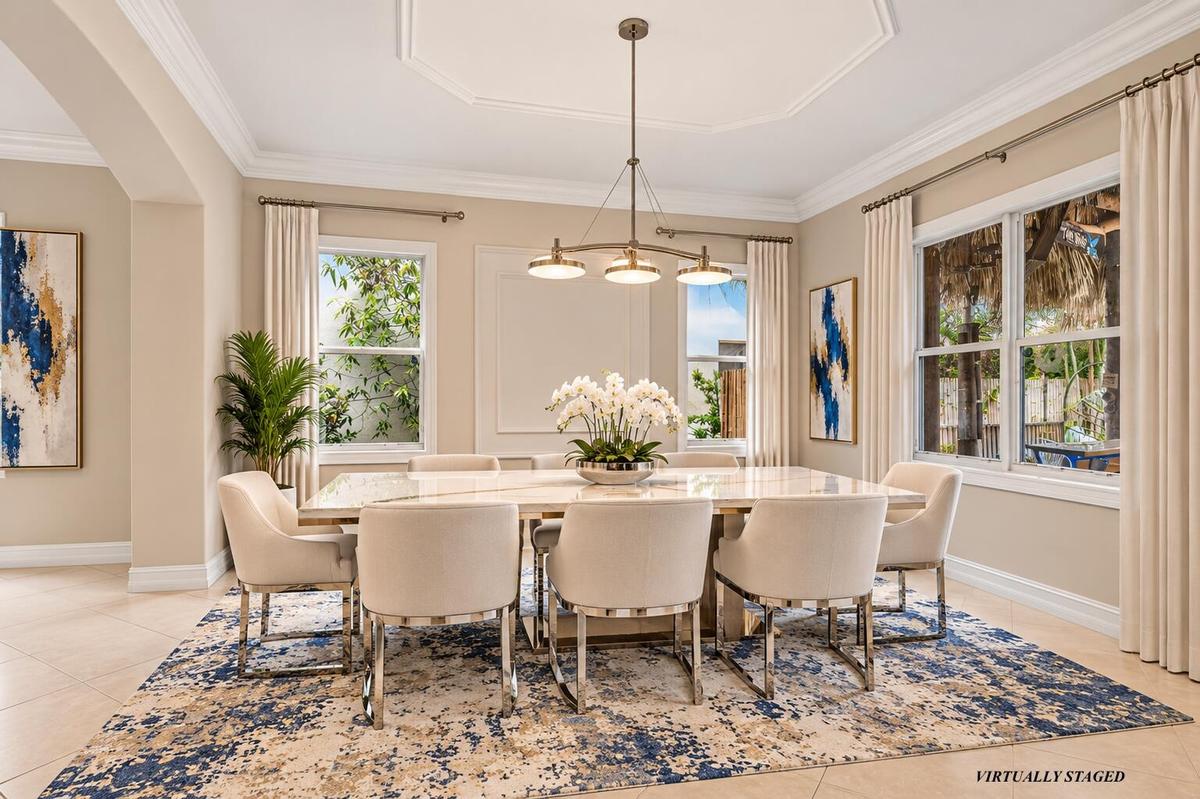 Virtually Staged Formal Dine/Billiards
