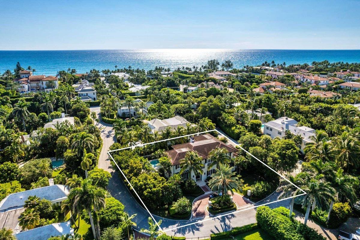Half Acre lot on a culdesac overlooking the intracoastal one block from the Ocean and Worth Avenue.