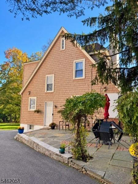 Side entrance and patio
