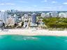 Aerial of beach and Paramount