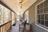 Porch with ceiling fan
