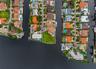 Waterfront property featuring a private swimming pool, expansive corner lot, and bulkhead perimeter