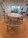 Open-concept area featuring wood-finish flooring, recessed lighting, and floor-to-ceiling windows