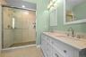 Step-in shower.