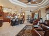 The kitchen is open to the large gathering family room