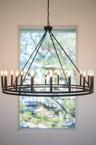 Chandelier in the foyer