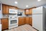 Kitchen area in lower studio area