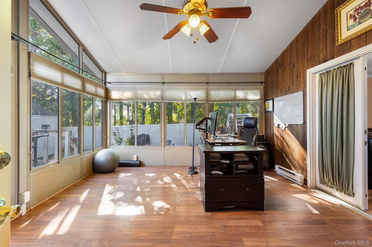Family room with views of back yard