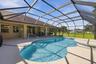 Heated pool measures roughly 26x13 ft.