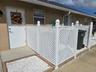 Dedicated area for cans, and side garage entry.
