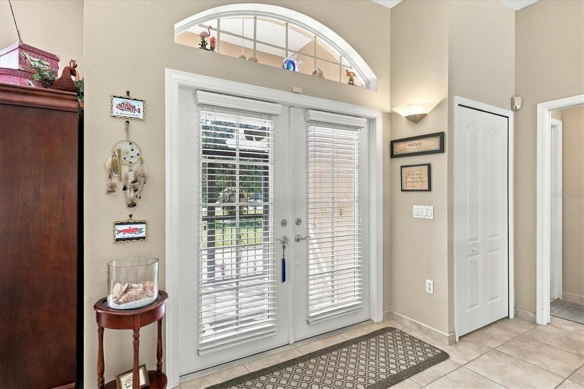 Interior shot of front door.