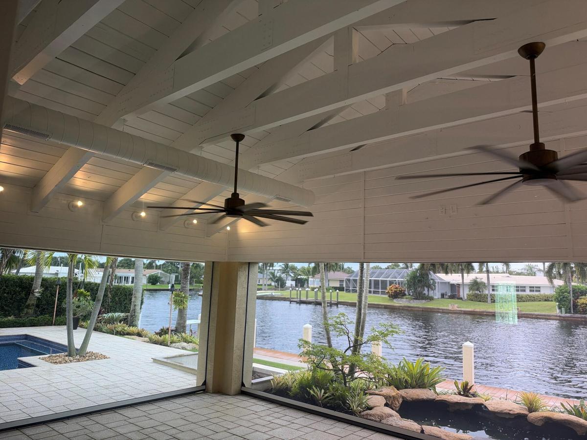 Air conditioning with roll down screens