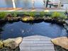 Koi pond and waterfall