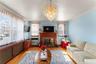 Living Room with Wood Burning Fireplace
